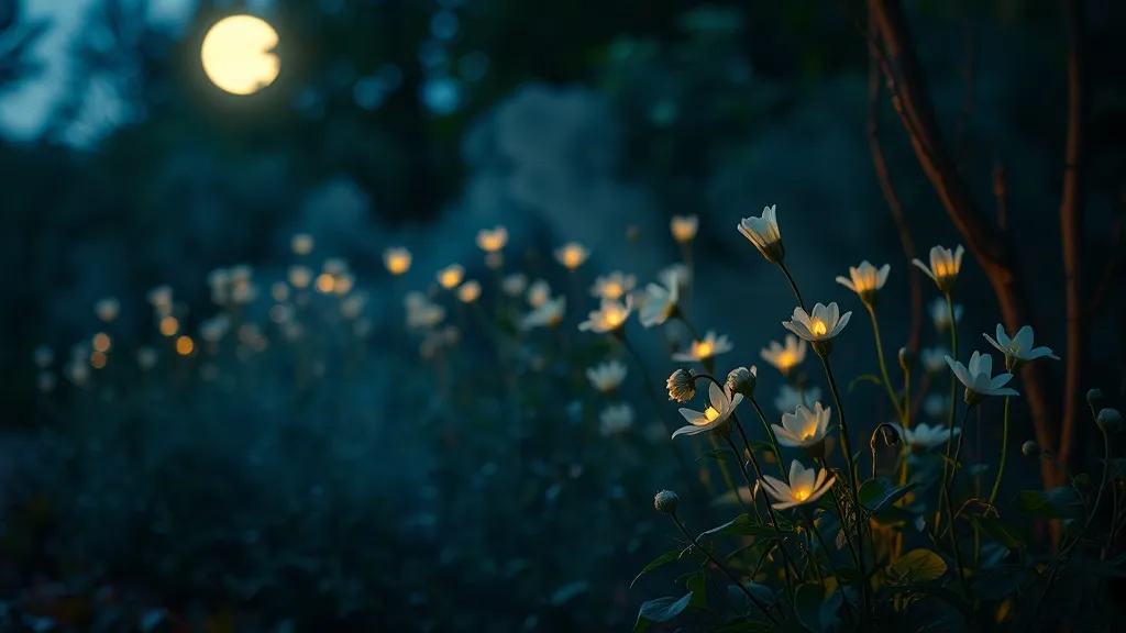 Créez un Jardin Lunaire Enchanté : Les Meilleures Fleurs Nocturnes pour Parfum et Lumière