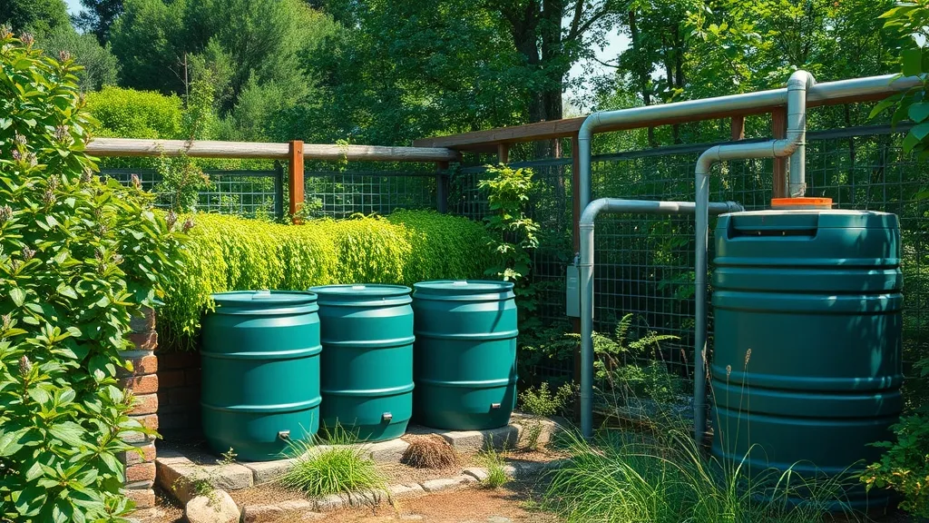 Gestion de l'eau de pluie au jardin écologique : récupération et réutilisation